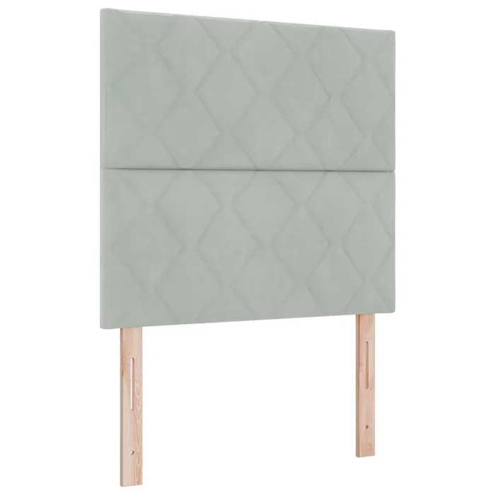 vidaXL Cabecero Montaje en la pared Manual Gris claro 90 cm Terciopelo