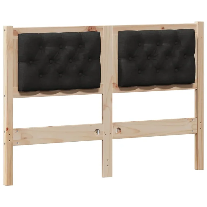 vidaXL Cabecero Otro Marrón y negro 120 cm Madera maciza de pino