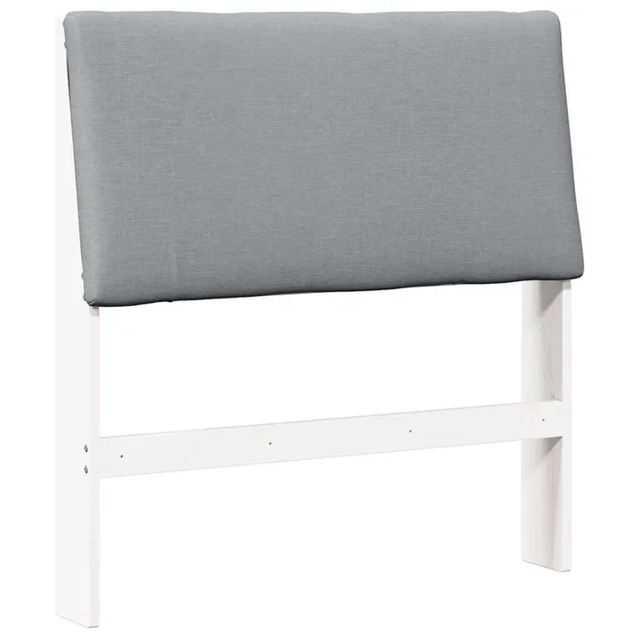 vidaXL Cabecero tapizado Gris Claro 100 cm Madera de pino macizo (2)