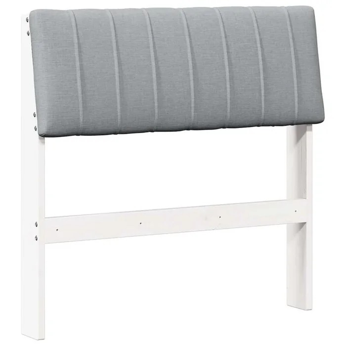 vidaXL Cabecero tapizado Gris Claro 75 cm Madera de pino macizo (6)
