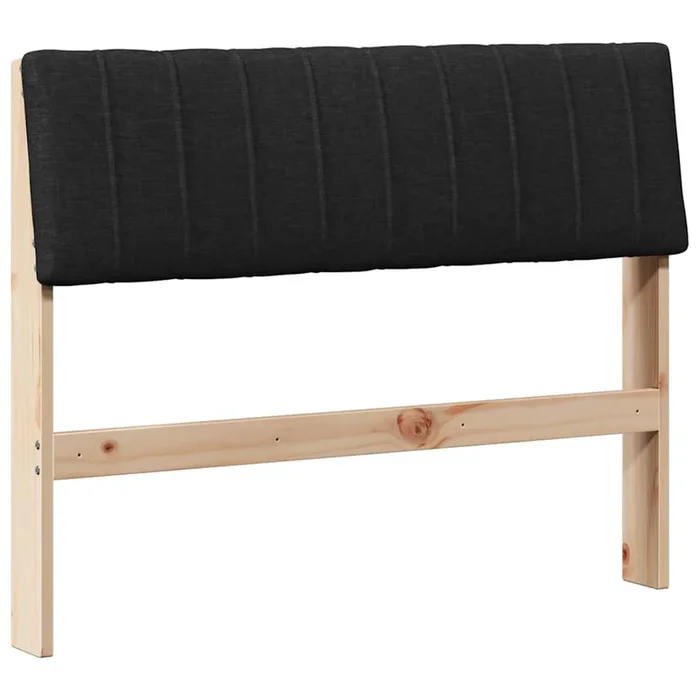 vidaXL Cabecero tapizado Negro 100 cm Madera de pino macizo (2)