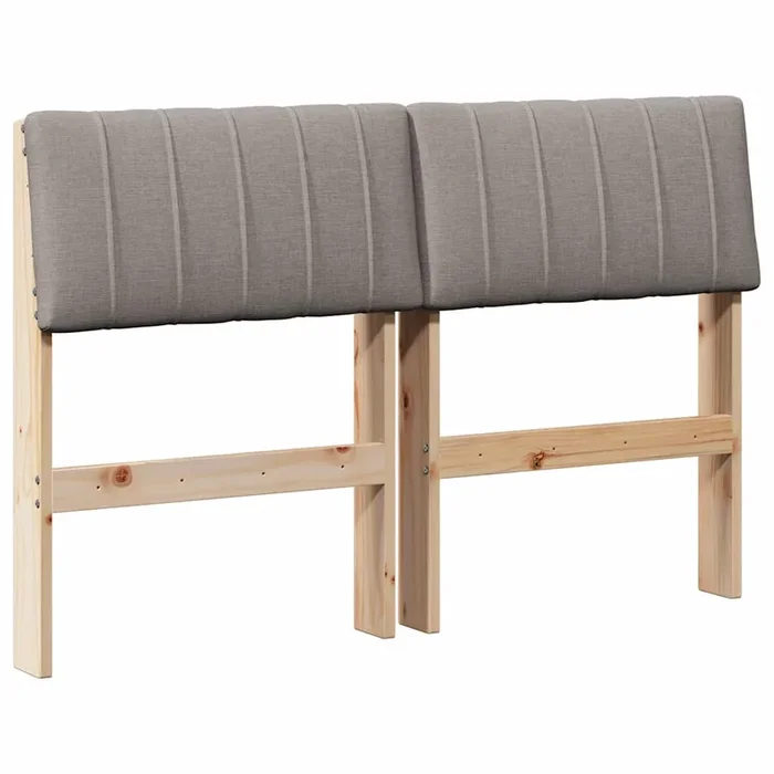 vidaXL Cabecero tapizado Taupé 120 cm Madera de pino macizo (3)