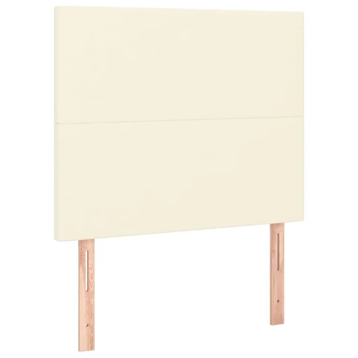 vidaXL Cabeceros 2 unidades cuero sintético color crema 100x5x78/88 cm (3)