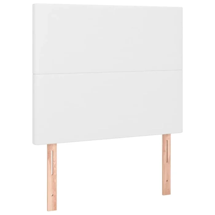 vidaXL Cabeceros 2 unidades de cuero sintético blanco 90x5x78/88 cm (4)