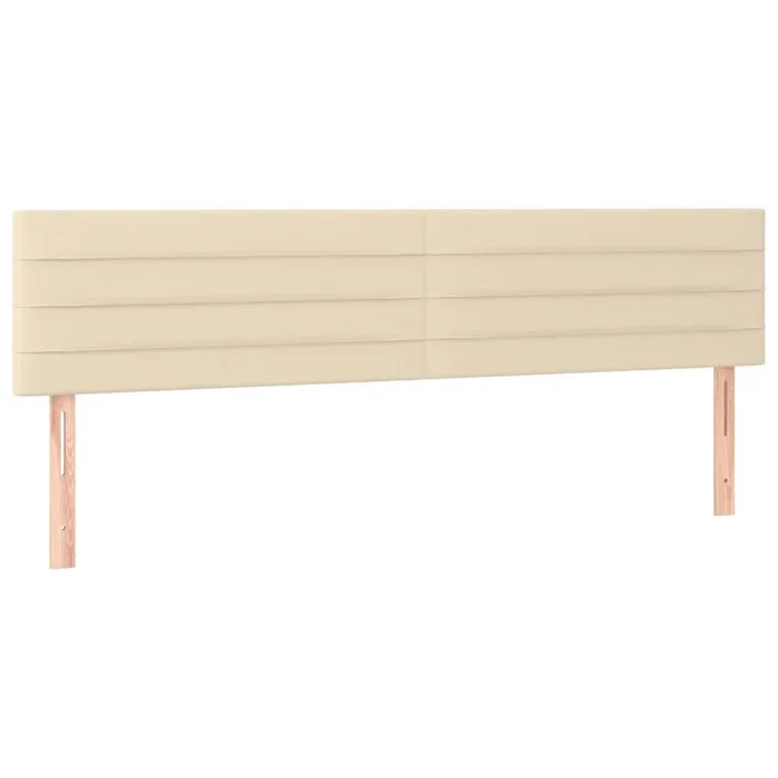 vidaXL Cabeceros 2 unidades de tela color crema 90x5x78/88 cm (5)