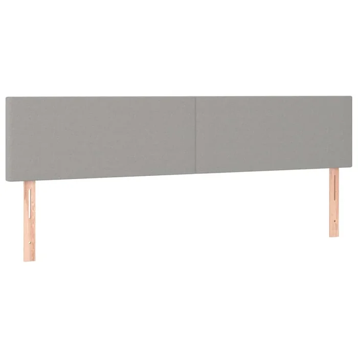 vidaXL Cabeceros 2 unidades de tela gris claro 80x5x78/88 cm