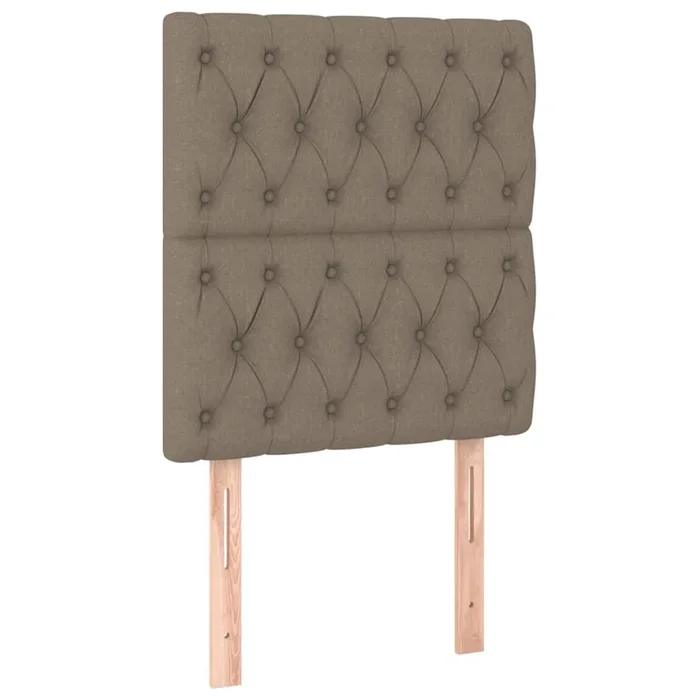 vidaXL Cabeceros 2 unidades de tela gris taupe 80x7x78/88 cm