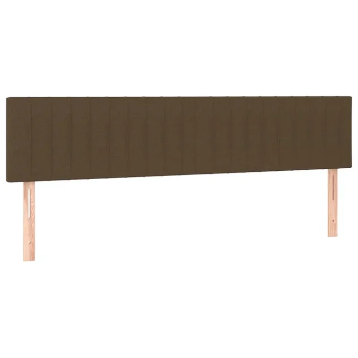 vidaXL Cabeceros 2 unidades de tela marrón oscuro 100x5x78/88 cm (5)