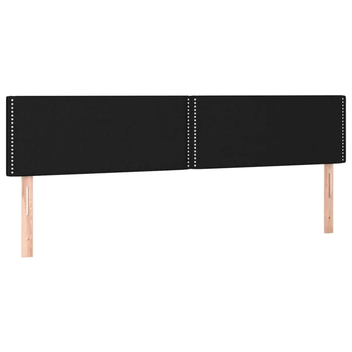 vidaXL Cabeceros 2 unidades de tela negro 100x5x78/88 cm (10)