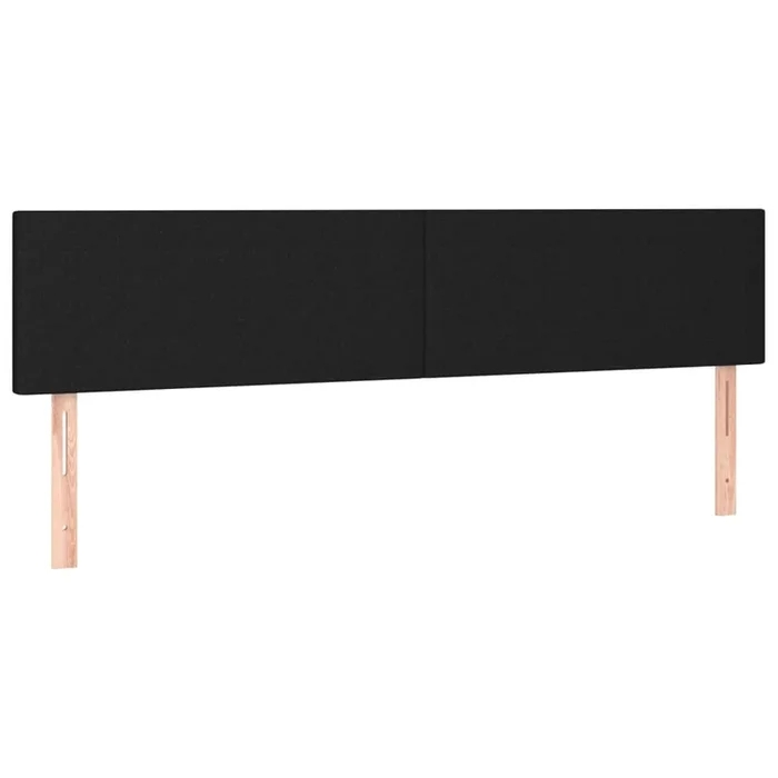 vidaXL Cabeceros 2 unidades de tela negro 100x5x78/88 cm (4)