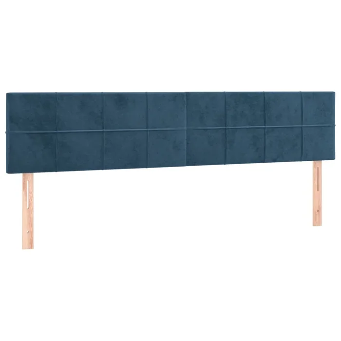vidaXL Cabeceros 2 unidades de terciopelo azul oscuro 80x5x78/88 cm (7)