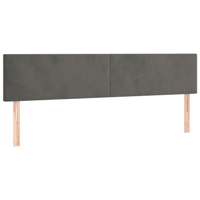 vidaXL Cabeceros 2 unidades de terciopelo gris oscuro 100x5x78/88 cm
