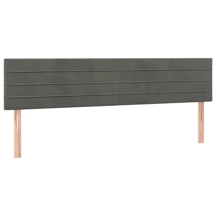 vidaXL Cabeceros 2 unidades de terciopelo gris oscuro 80x5x78/88 cm (8)