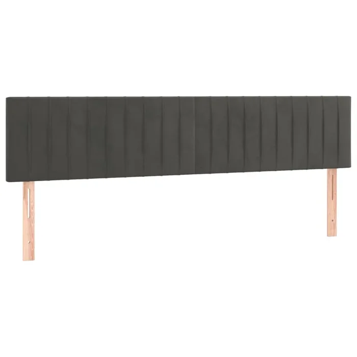 vidaXL Cabeceros 2 unidades de terciopelo gris oscuro 90x5x78/88 cm (7)