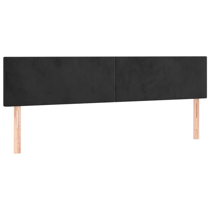 vidaXL Cabeceros 2 unidades de terciopelo negro 100x5x78/88 cm (5)