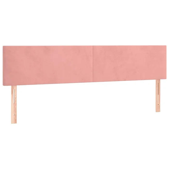 vidaXL Cabeceros 2 unidades de terciopelo rosa 100x5x78/88 cm (5)