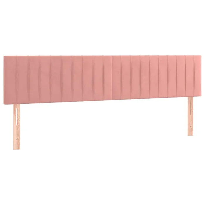 vidaXL Cabeceros 2 unidades de terciopelo rosa 90x5x78/88 cm (2)