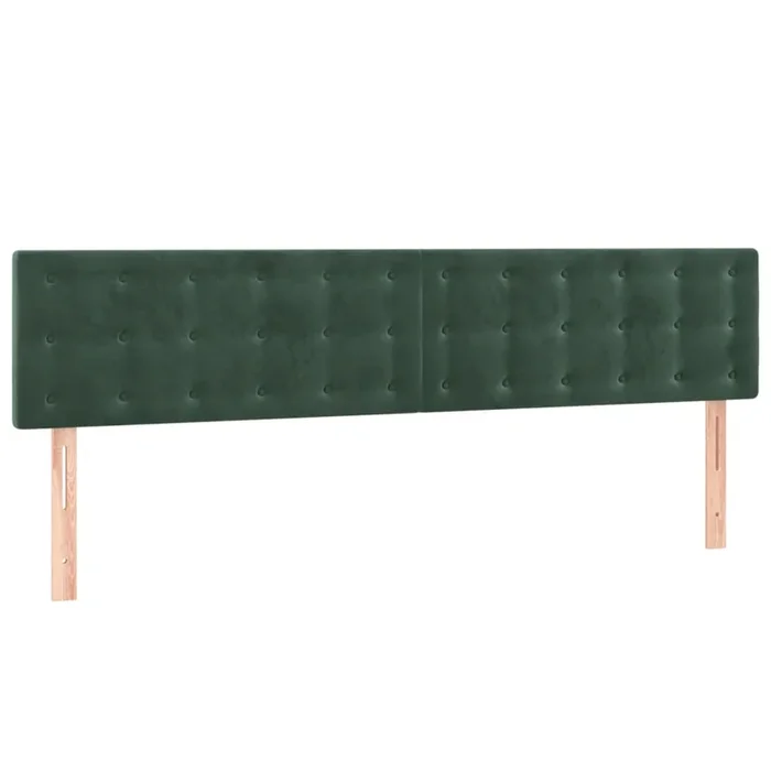 vidaXL Cabeceros 2 unidades de terciopelo verde oscuro 100x5x78/88 cm (7)
