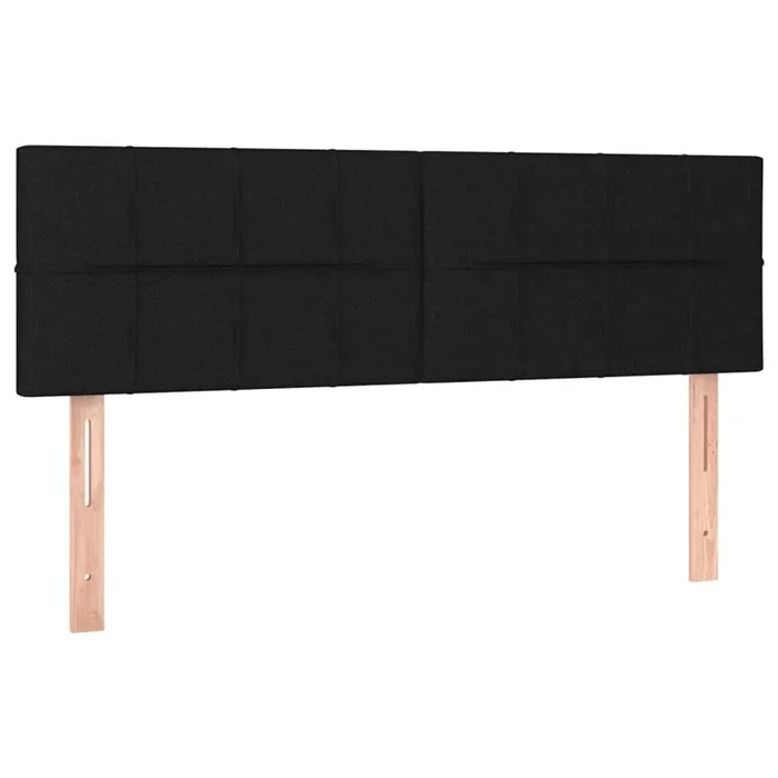 vidaXL Cabeceros 2 unidades tela negro 72x5x78/88 cm (5)