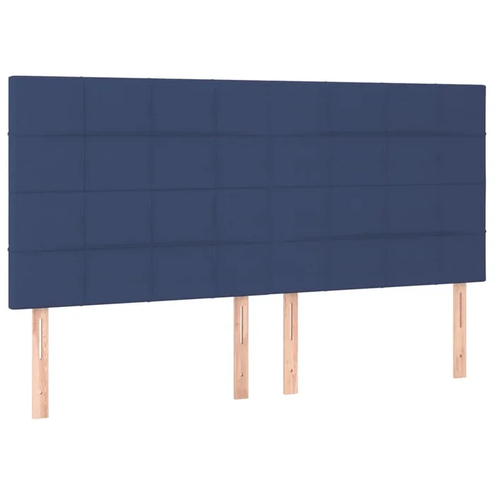 vidaXL Cabeceros 4 unidades de tela azul 100x5x78/88 cm (6)