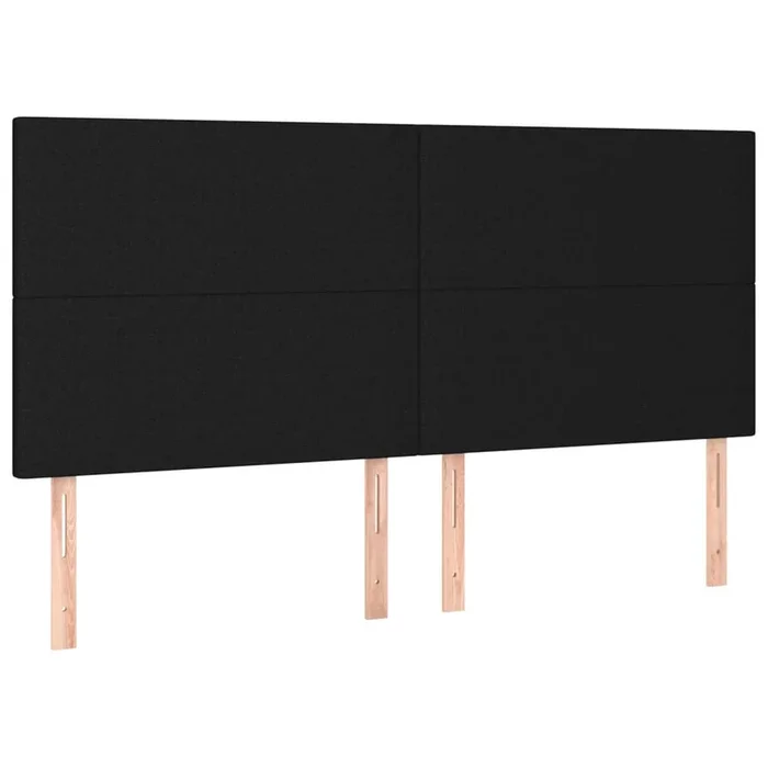 vidaXL Cabeceros 4 unidades de tela negro 90x5x78/88 cm (3)
