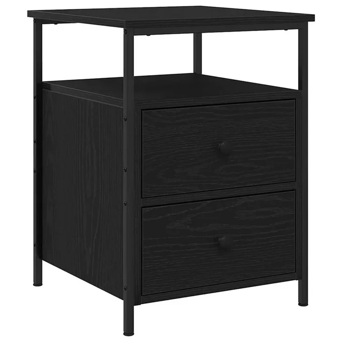 vidaXL Cabinet de Noche con cajón Roble negro 44 x 45 x 60 cm