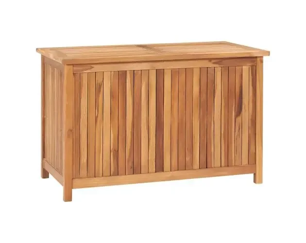 vidaXL caja de almacenaje de jardín madera maciza de teca 90x50x58 cm | Brico Depôt In Voga