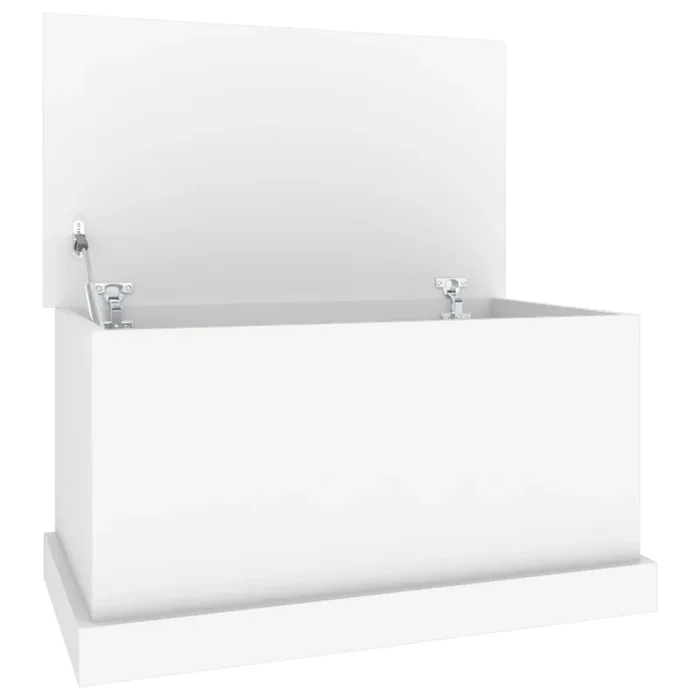 vidaXL Caja de almacenaje de madera de ingeniería blanca 70x40x38 cm