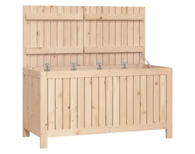 vidaXL caja de almacenaje jardín madera maciza de pino 121x55x64 cm | Brico Depôt Moderno