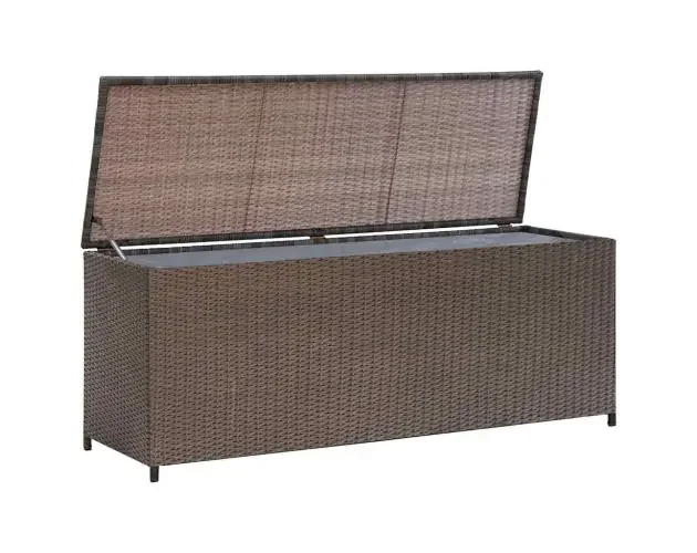 vidaXL caja de almacenaje jardín ratán sintético marrón 120x50x60 cm | Brico Depôt Offerta Lampo