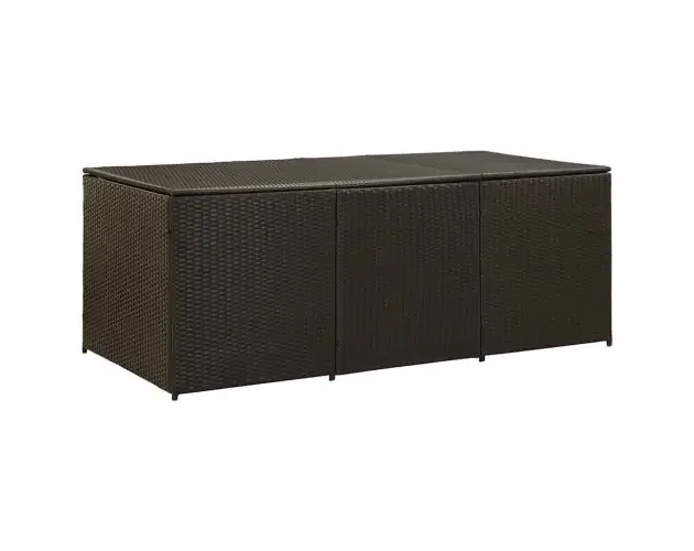 vidaXL caja de almacenaje jardín ratán sintético marrón 180x90x70 cm | Brico Depôt Ordina Subito