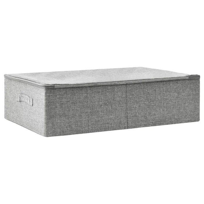 vidaXL Caja de almacenaje tela gris 70x40x18 cm