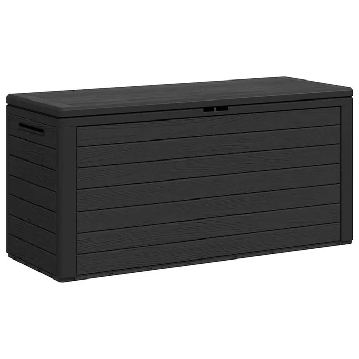 vidaXL Caja de almacenamiento de jardín gris antracita 116x44x55 cm