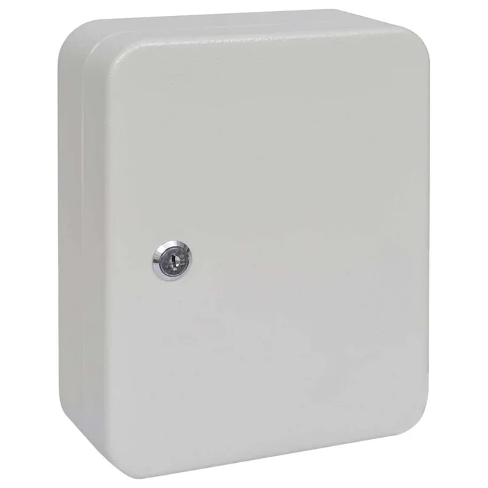 vidaXL Caja de Llaves con cerradura Blanco 20 x 7.5 x 25 cm Acero