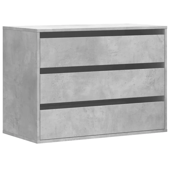 vidaXL Cajonera de esquina madera ingeniería gris hormigón 80x41x58 cm