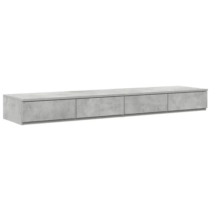 vidaXL Cajones de cama con cajón Gris hormigón 135 x 36.5 x 16.5 cm