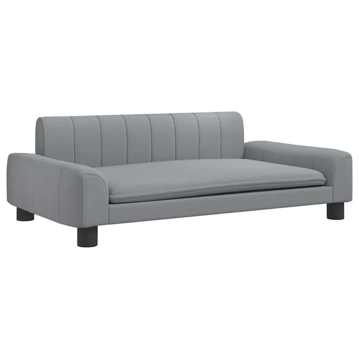 vidaXL Cama para perros de tela gris claro 90x53x30 cm