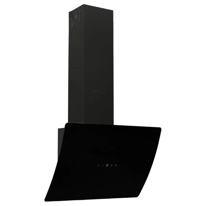 vidaXL Campana extractora de pared acero vidrio templado negro 60 cm
