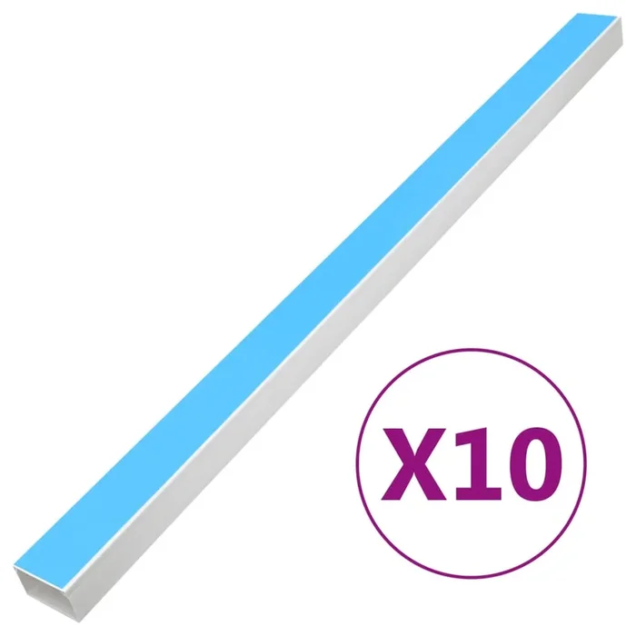 vidaXL Canaletas para cables autoadhesivas PVC 60×40 mm 10 m
