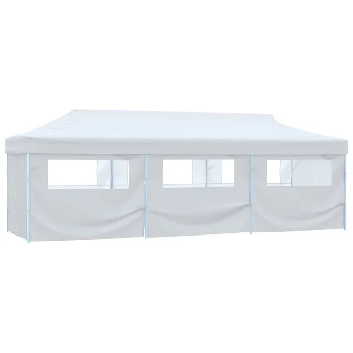 vidaXL Carpa de fiestas pop-up plegable con 8 paredes blanco 3×9 m