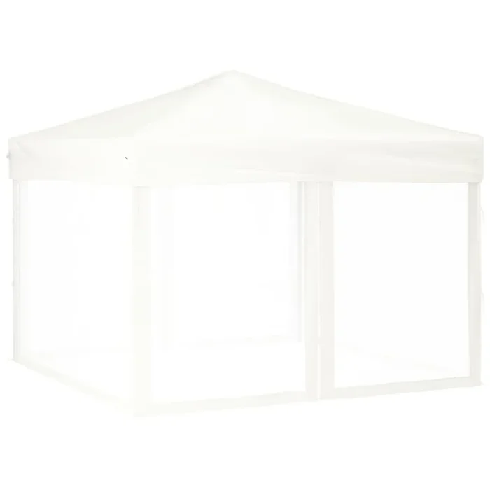 vidaXL Carpa para fiestas plegable con paredes laterales blanca 3×3 m