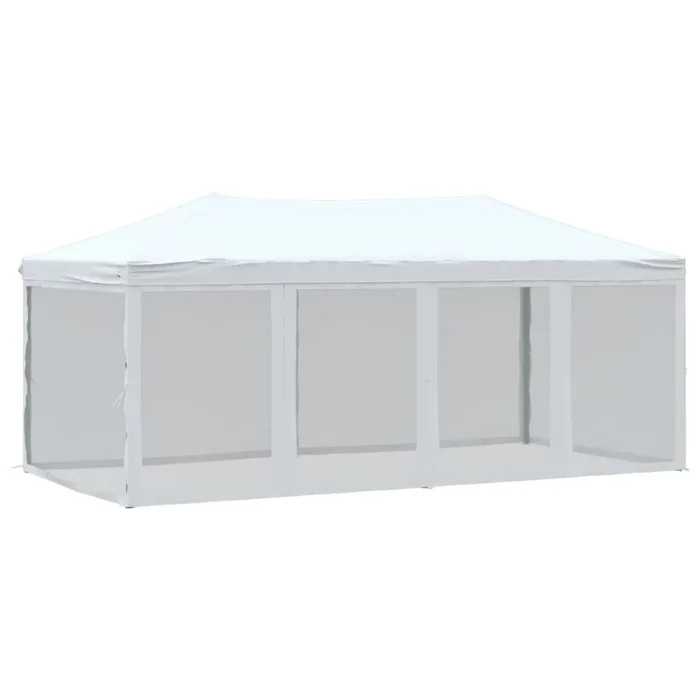 vidaXL Carpa para fiestas plegable con paredes laterales blanca 3×6 m
