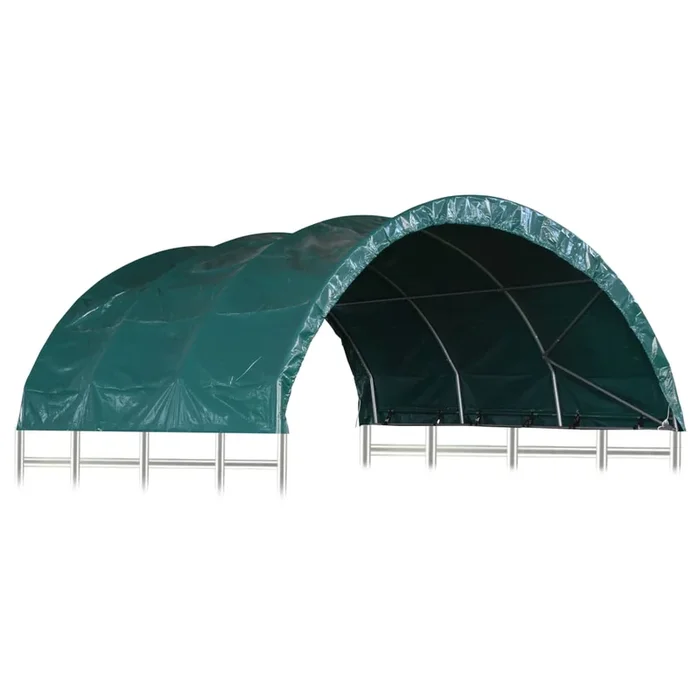 vidaXL Carpa para ganado PVC verde 3,7×3,7 m