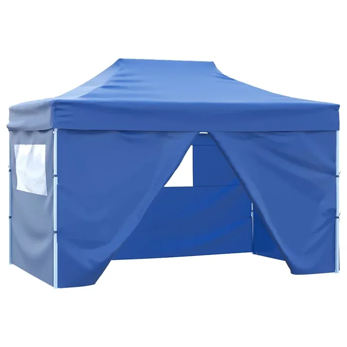 vidaXL Carpa pleglable Pop-up con 4 paredes 3×4,5 m azul