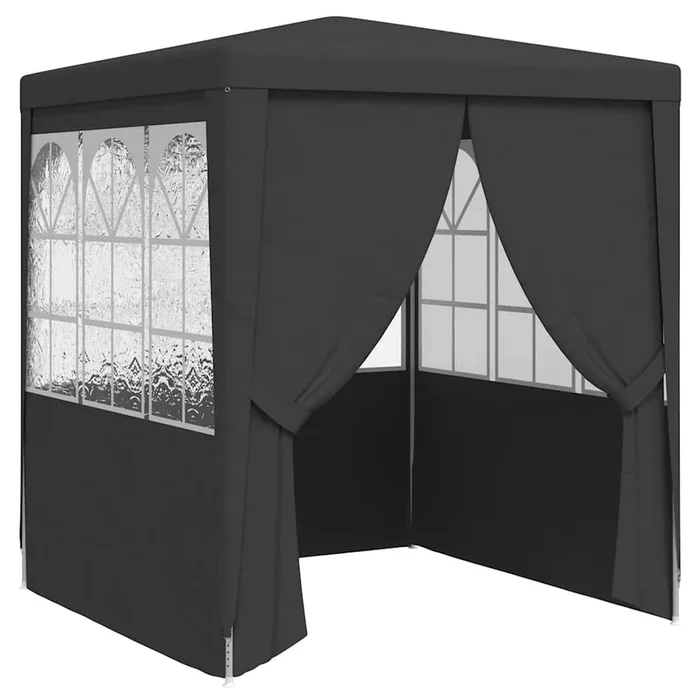 vidaXL Carpa profesional fiestas con paredes gris 90 g/m² 2,5×2,5 m