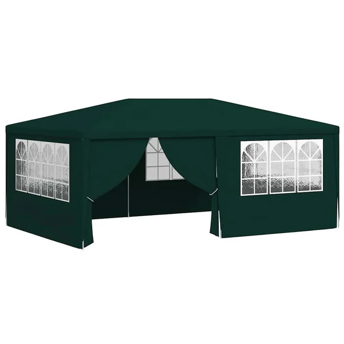 vidaXL Carpa profesional para fiestas con paredes verde 90 g/m² 4×6 m