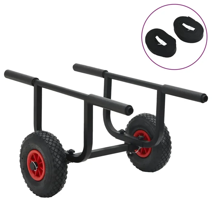 vidaXL Carrito de kayak aluminio 90 kg (3)