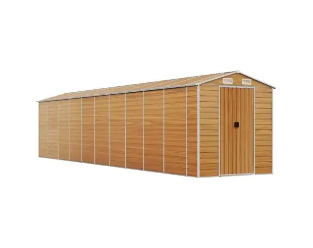vidaXL caseta de jardín acero galvanizado marrón claro 191x895x198 cm | Brico Depôt Super Prezzo