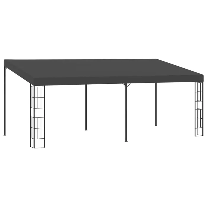 vidaXL Cenador con montaje en la pared tela gris antracita 3×6 m