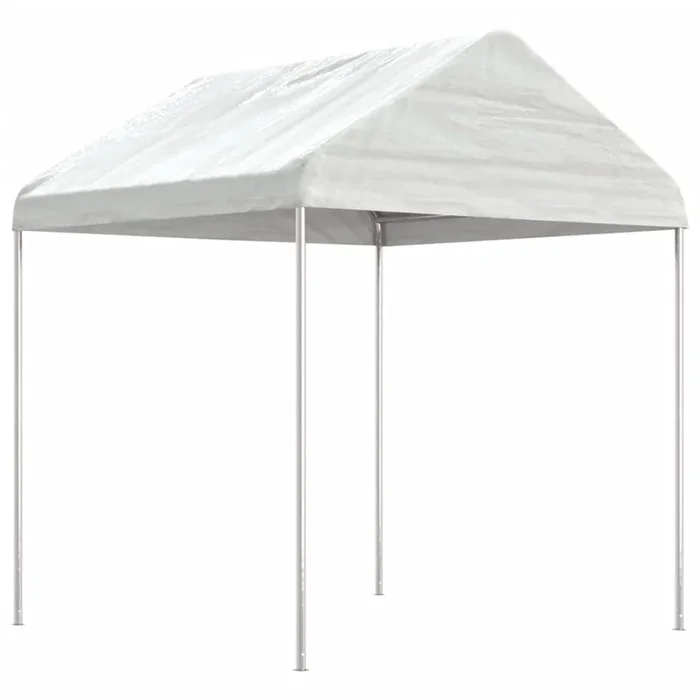vidaXL Cenador con techo polietileno blanco 2,28×2,23×2,69 m